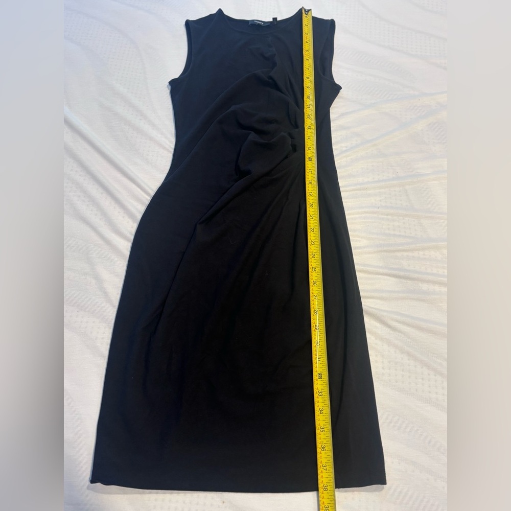 Theory Jorainna Ruched Tank Dress- Black - Picture 8 of 10